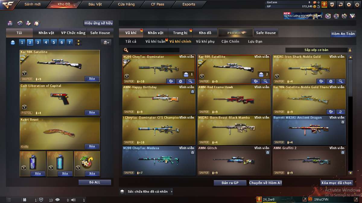 shop acc cf uy tin gia re